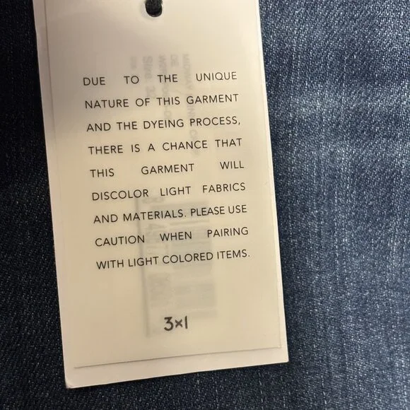 3x1 Midway Skinny Crop Jeans Womens Size 32 Dark Indigo Distressed Hem Denim - Picture 4 of 12